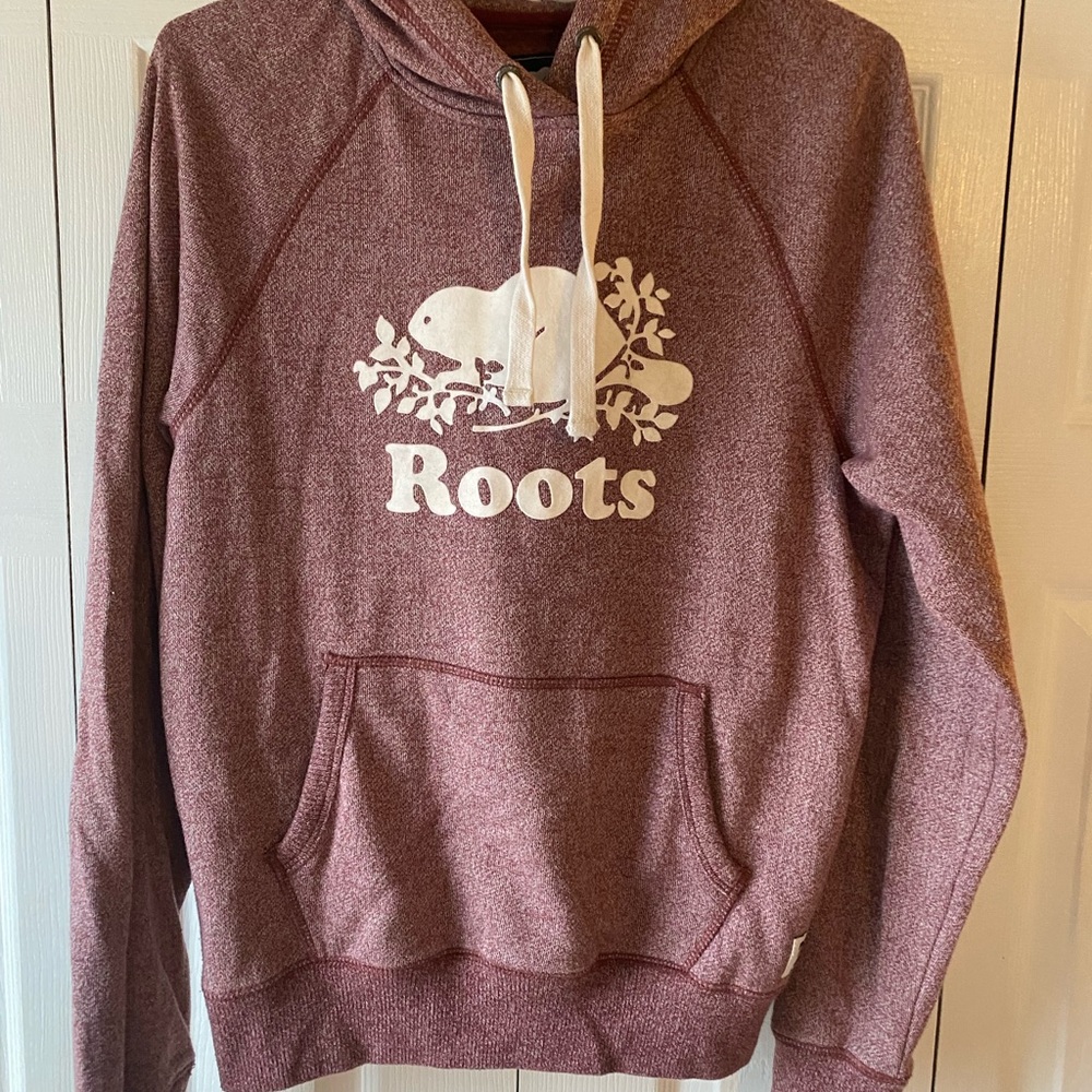 Roots Men's Burgundy Hoodie Sweater